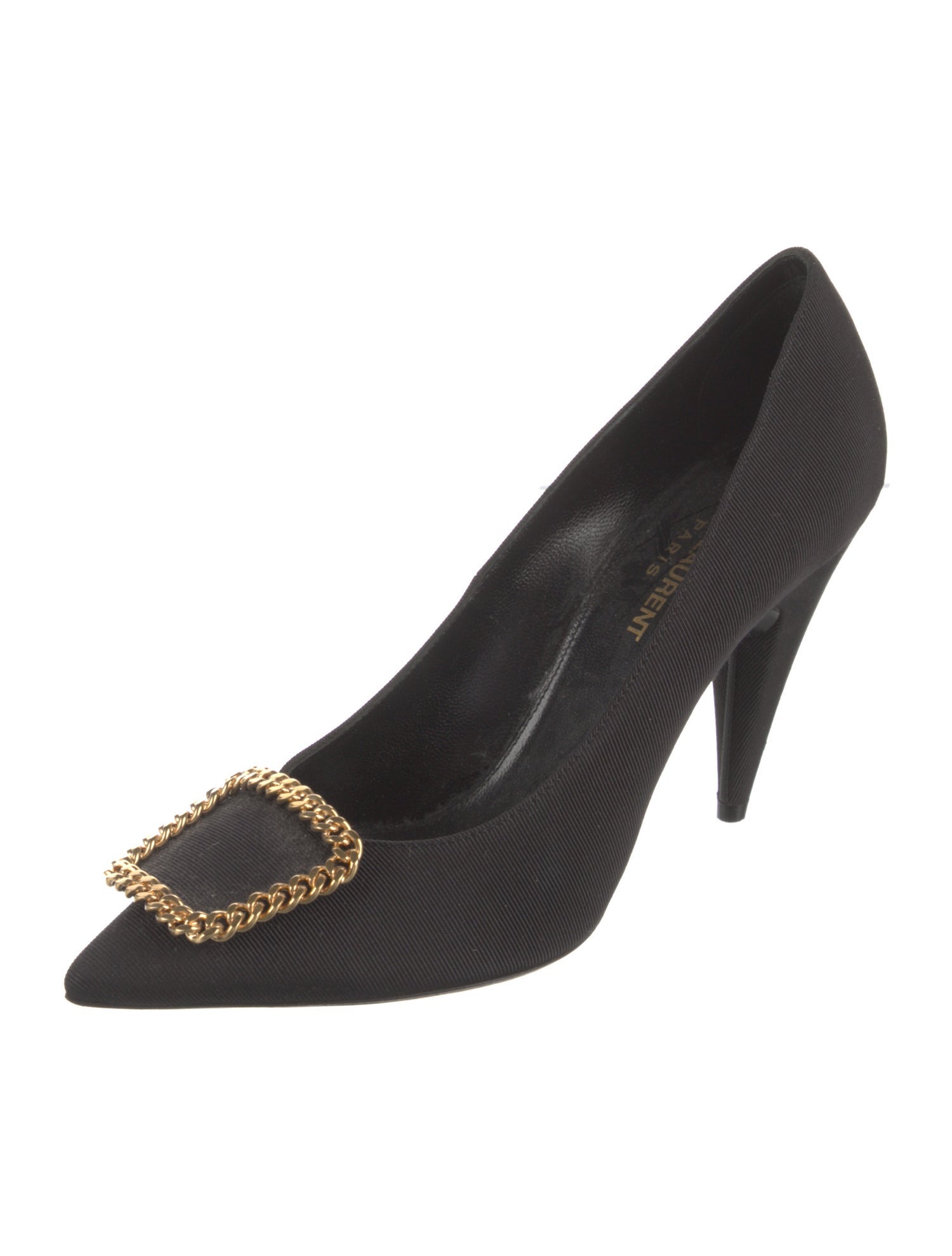 Saint Laurent Chain-Link Accents Pumps